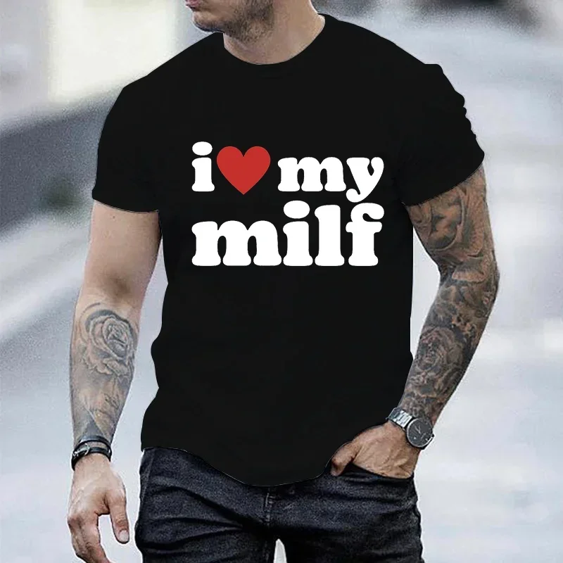 Streetwear Brand Aesthetic - I Love My Milf Stampa T-shirt