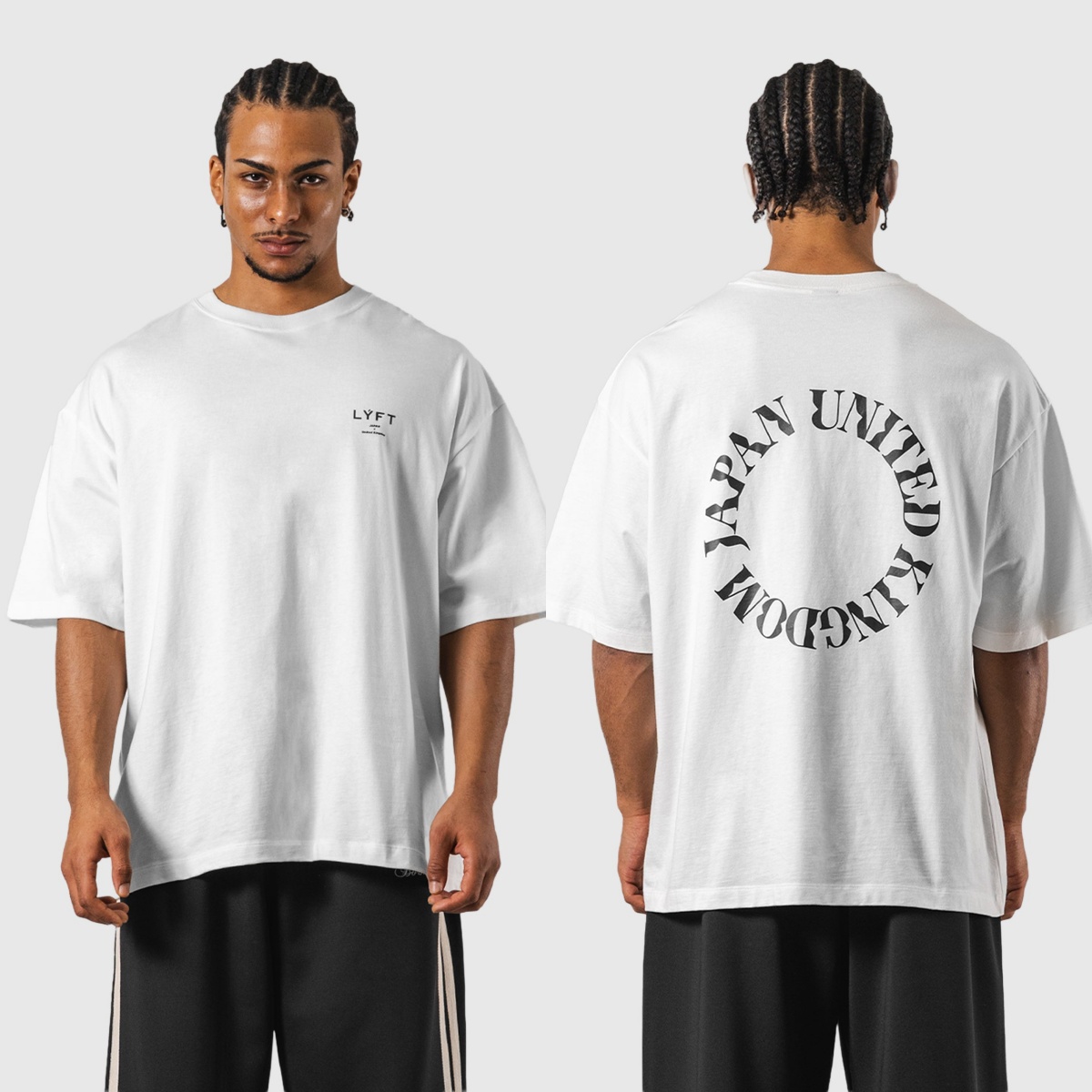Streetwear Brand Rings - T-shirt grafica in cotone da uomo