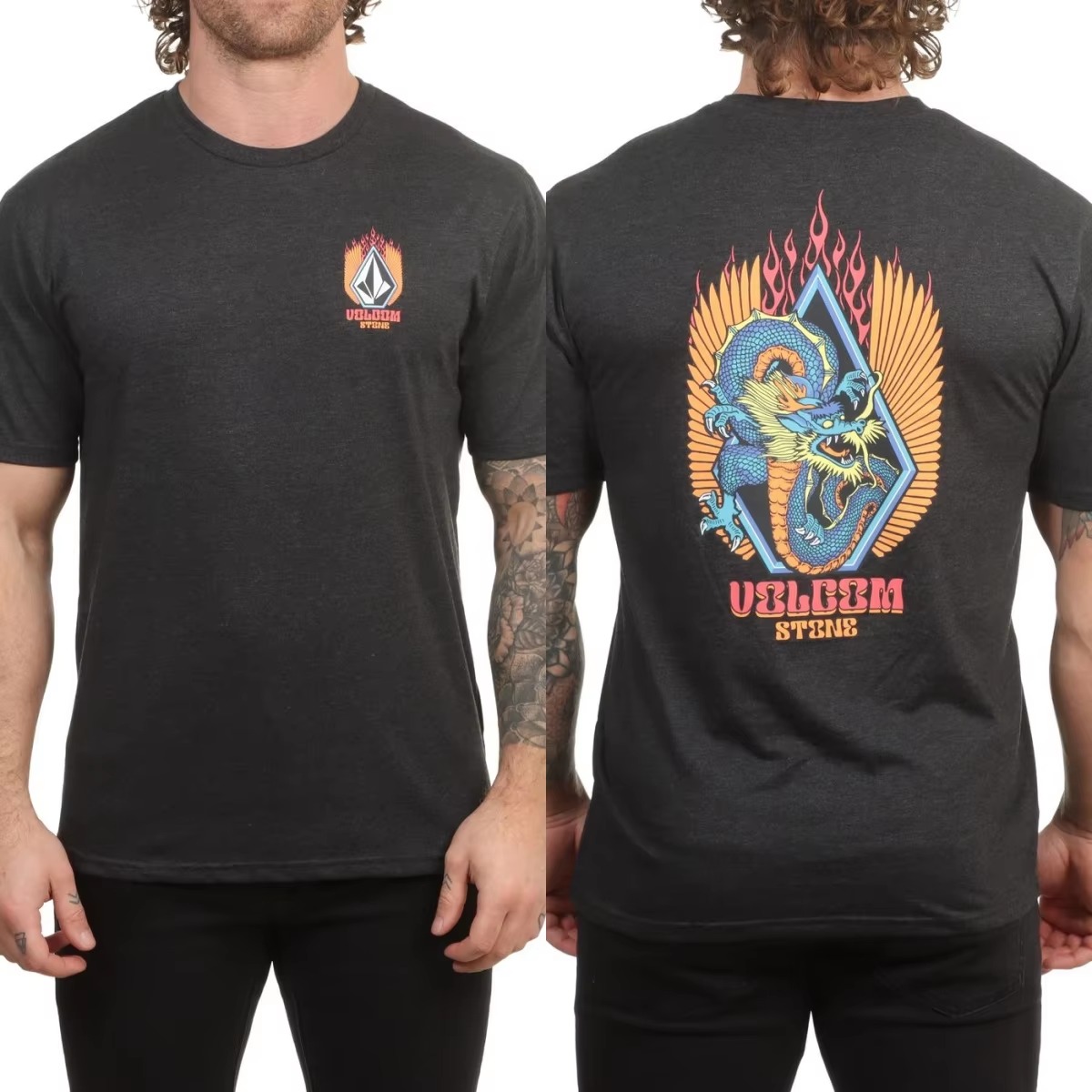 Streetwear Brand Stoned & Co - T-shirt grafica in cotone da uomo