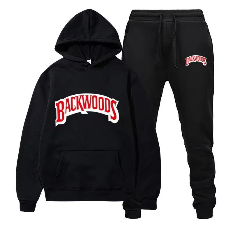 Streetwear Brand Tracksuit - Set Felpa con Cappuccio in Pile
