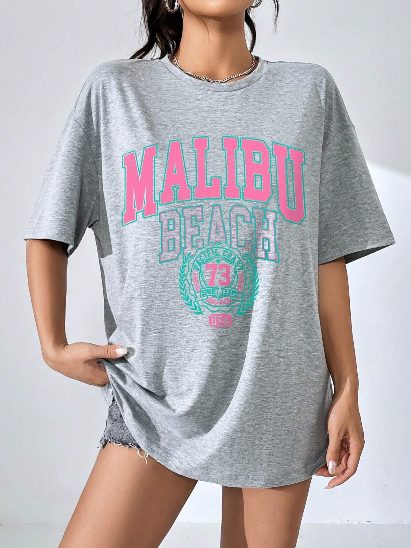 Malibu Beach Stampa di lettere - Streetwear Brand Top recensione e prezzo