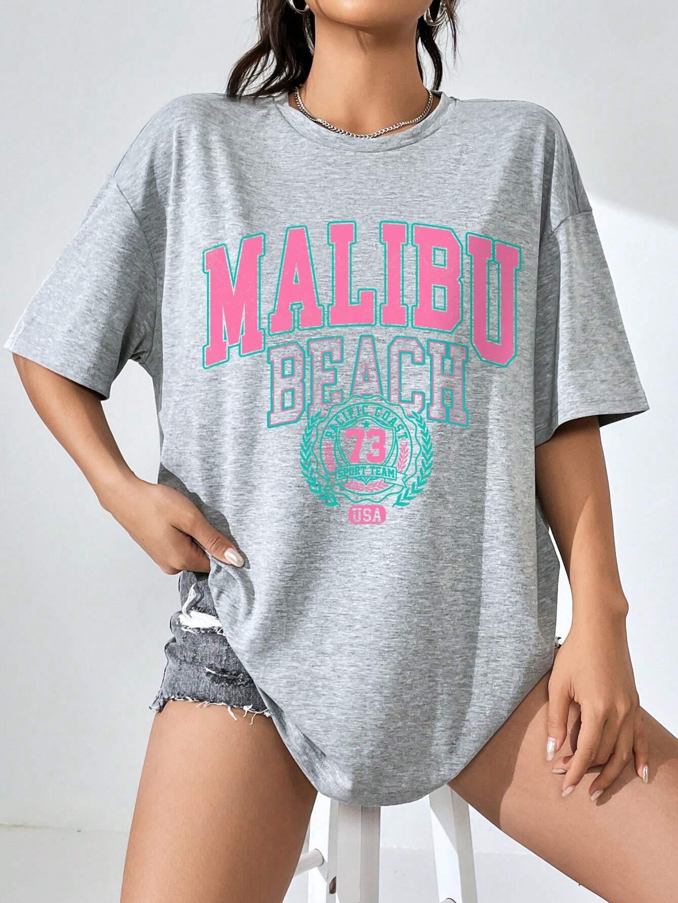 Malibu Beach Stampa di lettere - Streetwear Brand Top recensione e prezzo