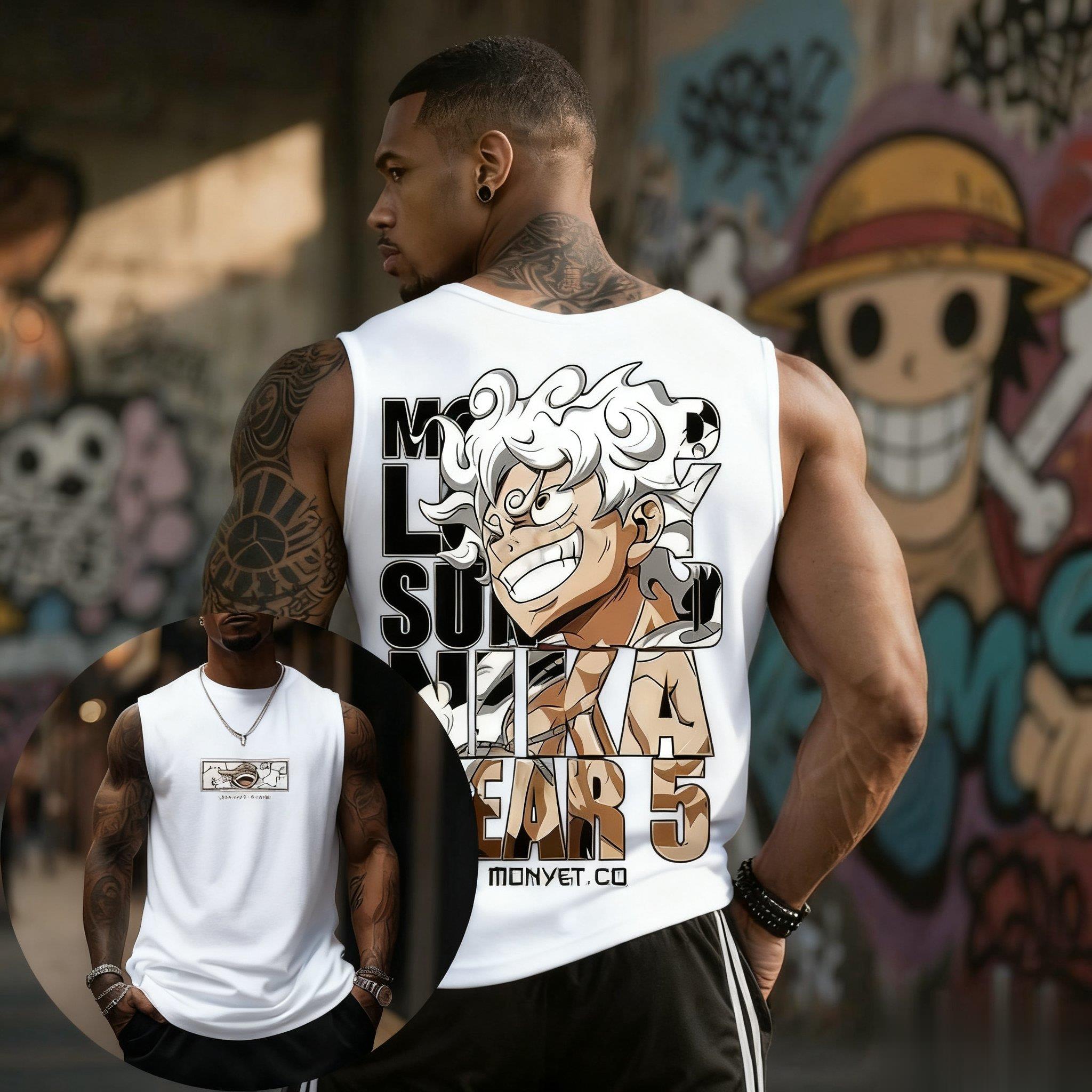 One Piece Rufy Gear 5 Canotta  - Streetwear Gym Brand recensione e prezzo